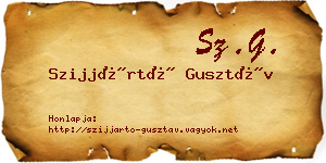 Szijjártó Gusztáv névjegykártya