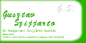 gusztav szijjarto business card