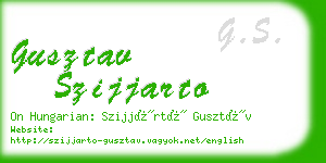 gusztav szijjarto business card